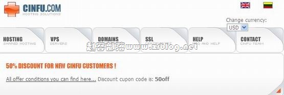 cinfu.com:50%优惠$2.7/月 256MB/40GB/无限*-国外主机分享