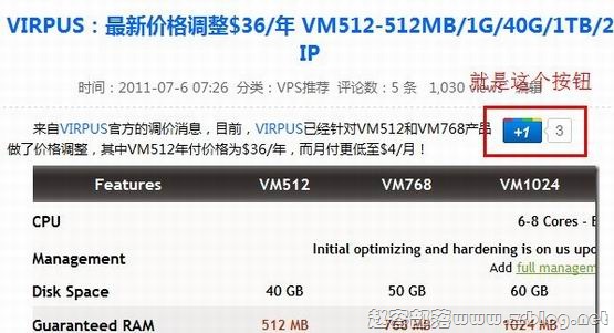 wordpress插件:给博客添加google +1按钮-国外主机分享