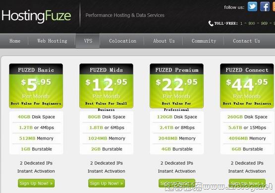 hostingfuze:$5/月 512MB/1GB/40GB/1.2TB/2IPs-国外主机分享