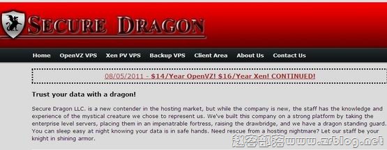 securedragon:便宜VPS-OpenVZ=$14/年 XEN=$16/年-国外主机分享