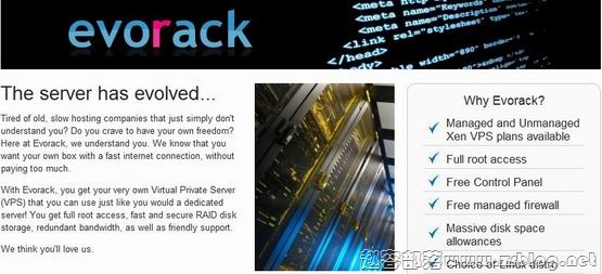 EvoRack:£4.3/月KVM-2GB/25GB/3TB 达拉斯-国外主机分享