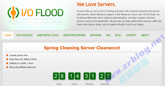 IOFLOOD:$59/月-E3 1230v2,32GB内存,2x8TB硬盘,20TB/1Gbps,凤凰城机房-国外主机分享