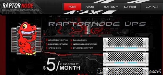 RaptorNode:$7.5/月KVM-256MB/25GB/2TB/DDoS Mitigation 洛杉矶-国外主机分享