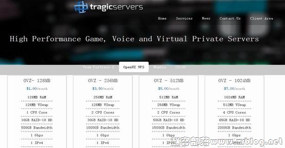 Tragicservers:$5.9/年OpenVZ-128MB/10GB/500GB 洛杉矶&达拉斯-国外主机分享