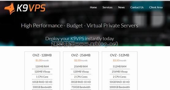 K9VPS:$5.94/年OpenVZ-128MB/10GB/500GB 洛杉矶-国外主机分享