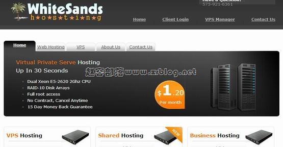 WhiteSandsHosting:$3.6/月OpenVZ-512MB/75GB/3TB 芝加哥&凤凰城-国外主机分享