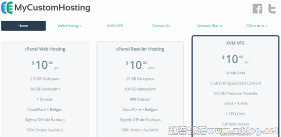 MyCustomHosting:$4/月KVM-1GB/10GB/1TB 加拿大-国外主机分享