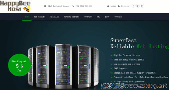 HappyBeeHost：$5/月OpenVZ-1GB/15GB/250GB 德国-国外主机分享