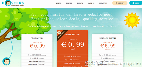 Hostens:€1.99/月OpenVZ-768MB/15GB/1TB 立陶宛-国外主机分享