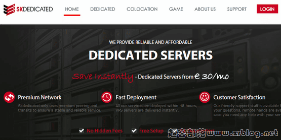 [服务器]SKDedicated：&euro;29/月-X3430/8GB/2*250GB/15TB 荷兰-国外主机分享
