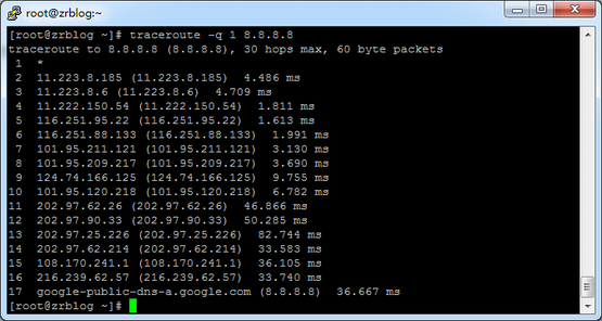 Linux VPS回程路由测试工具：traceroute-国外主机分享