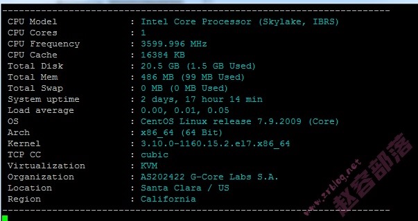Gcore(gcorelabs)美国圣克拉拉(SantaClara)VPS简单测试-国外主机分享
