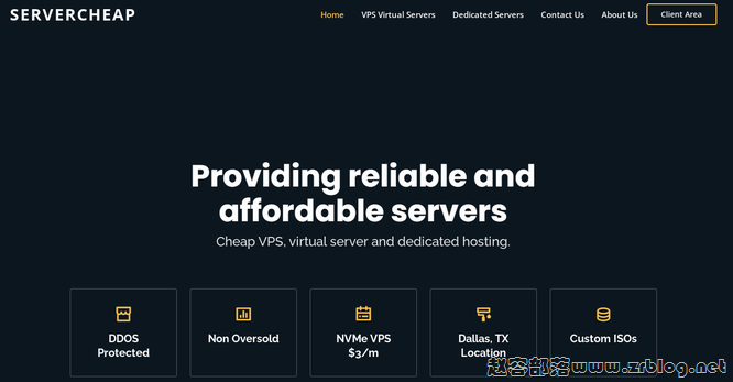 ServerCheap:$3/月KVM-1GB/20G NVMe/1TB/达拉斯机房-国外主机分享