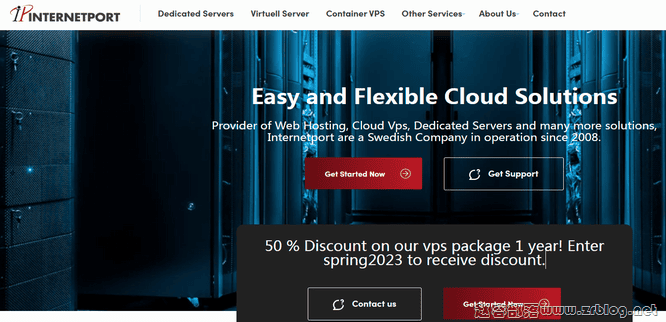 Internetport:€2/月KVM-512MB/10G SSD/5TB/瑞典VPS-国外主机分享