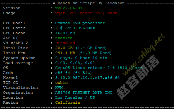 HostYun洛杉矶CU2(AS9929)VPS简单测试-国外主机分享
