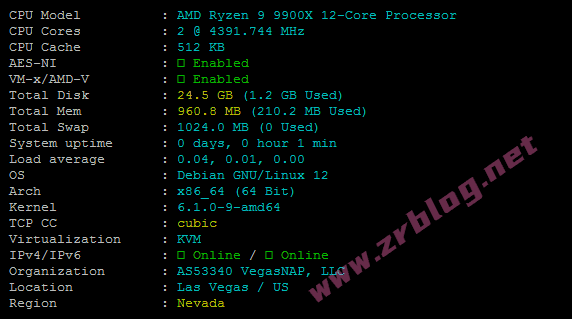 smarthost美国拉斯维加斯VPS(Nevada - USA)简单测试-国外主机分享