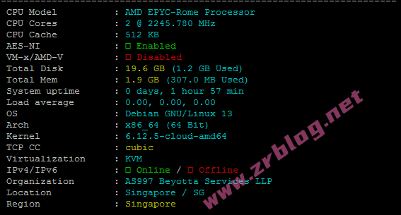 vps.mg怎么样？赤鱼网络新加坡VPS简单测试-国外主机分享