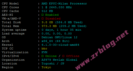 vmiss怎么样?vmiss日本VPS(JP - Tokyo - TRI)简单测试-国外主机分享