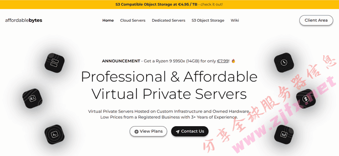 affordablebytes：&euro;3.49/月-单核/6GB/45GB/5TB@1Gbps/德国机房-国外主机分享